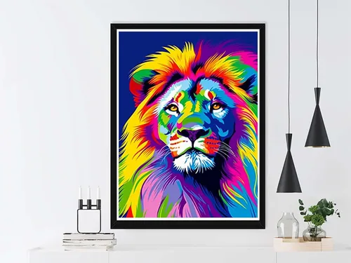Miniatura 2 de VAIIEYO Pintura acrílica por números para adultos, animal tigre, kit de pintura al óleo de bricolaje, lienzo, pintura de dibujo con pinceles