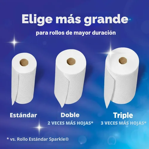 Miniatura 8 de Sparkle Pick-A-Size - Toallas de papel, 6 rollos dobles (660 hojas en total), toallas fuertes de 2 capas para limpieza de cocina y desorden diario