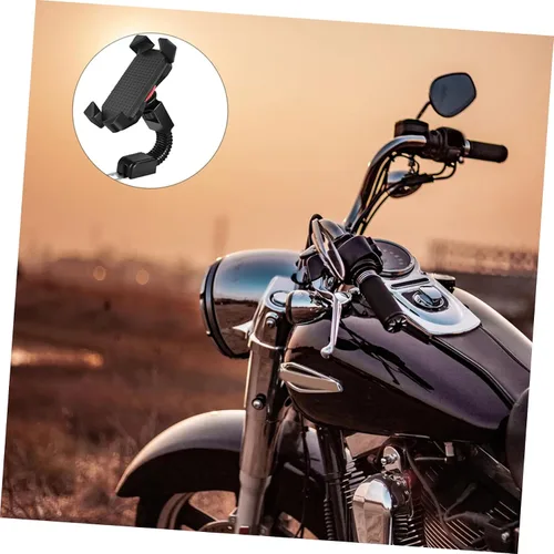 Miniatura 9 de Soporte giratorio para teléfono con espejo retrovisor para motocicleta, para navegación, smartphones compatibles sin diseño para conducción segura