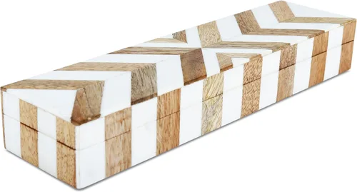 Miniatura 33 de Handicrafts Home Caja de recuerdo decorativa de 8 x 5 – Pequeña caja organizadora con tapa, almacenamiento decorativo Boho, caja de memoria retro