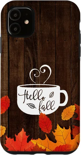 Miniatura 8 de Hello Fall - Taza de café para iPhone 16, diseño de hojas de otoño