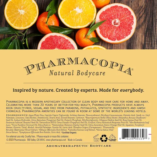 Miniatura 8 de Pharmacopia Champú cítrico – Cuidado natural del cabello con ingredientes vegetales y orgánicos aloe vera, aceite de jojoba, aceite de coco