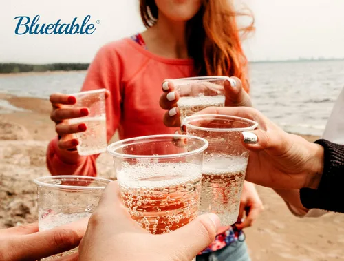 Miniatura 3 de Bluetable Vasos de plástico desechables a granel de 7 onzas – 600 unidades sin BPA – Bueno para bebidas frías, tazas de fiesta, dispensador