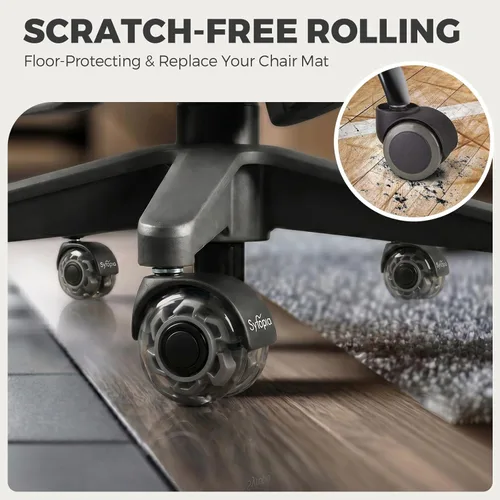 Miniatura 6 de Ruedas para silla de oficina de 2", ruedas giratorias para silla de escritorio estilo rodillo suave y silencioso para alfombras y pisos de madera