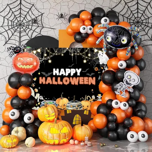 Miniatura 4 de Mocsicka Telón de fondo de Halloween para decoración de fiesta de Halloween, decoración de fiesta de Halloween, fondo para fotografía de Halloween