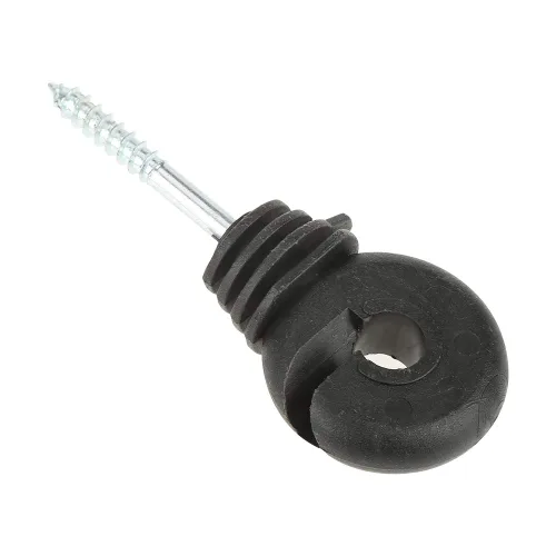 Miniatura 2 de 50 unids/set negro tornillo en anillo aislantes, accesorios eléctricos aislantes de cerca, aislantes, para poste de madera