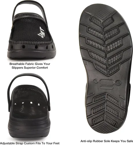 Miniatura 3 de Roxoni Zuecos deportivos de goma para hombre con parte superior de malla transpirable