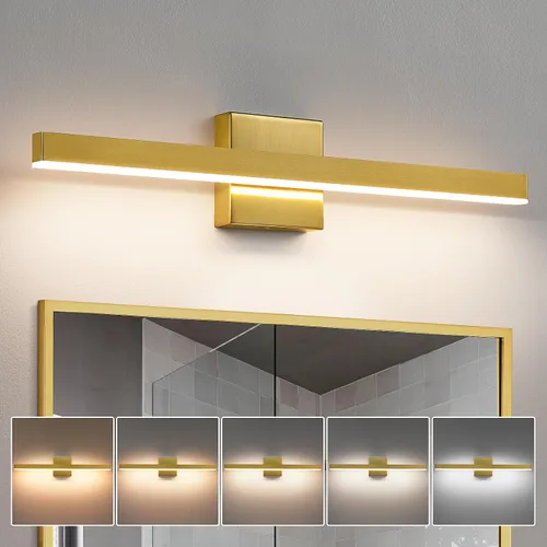 Miniatura 14 de KAISITE Luz de Baño Moderna Negra - Lámpara de Tocador LED Regulable de 5CCT de 24 Pulgadas para Espejo