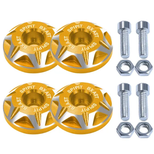 Miniatura 8 de Tornillos para placa de matrícula: kit de tornillos de pernos M6 para placa de matrícula entallados CNC en aleación de aluminio para automóviles