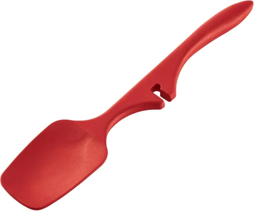 Miniatura 2 de Rachael Ray Utensilios y utensilios de cocina antiadherentes/cuchara perezosa, cuchara sólida y ranurada, 3 piezas, rojo