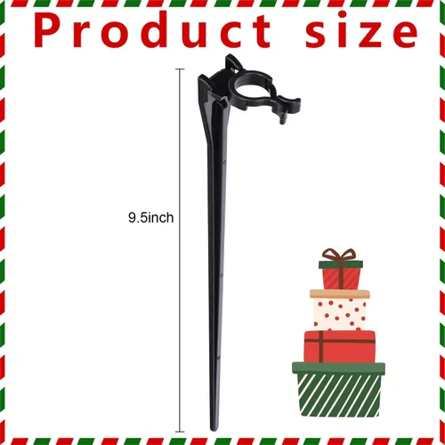 Miniatura 2 de 100 estacas de luz de Navidad de 9.5 pulgadas, estacas de luz de césped para luces navideñas de cadena C7 C9, soportes de luz universales
