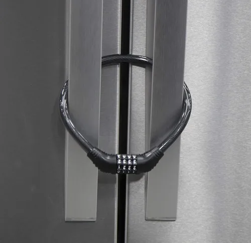 Cerradura de nevera Urban August: Cerradura de combinación multifuncional por cable, para refrigeradores y gabinetes de puerta francesa. Excelente