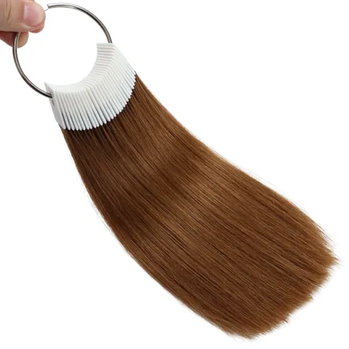 Miniatura 7 de Muestras de cabello humano, 3 niveles naturales para pruebas de salón, muestra de color, 30 piezas de 8 pulgadas, rubio más claro/rubio claro/marrón