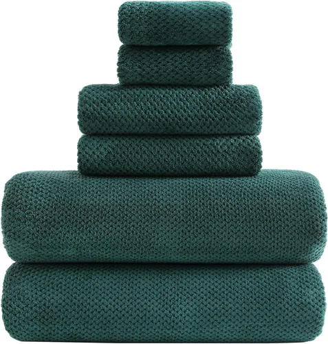 Miniatura 14 de YTYC Toallas, toallas de baño extra grandes de 29 x 59 pulgadas para baño, toallas de ducha súper suaves de secado rápido, peso ligero, microfibra