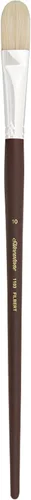 Miniatura 40 de Silver Brush Limited 1903S6 Bristlon Filbert - Brocha para pinturas acrílicas y al óleo, tamaño 6, mango corto Filbert - Mango corto