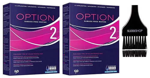 herr Option 2 Perm, loción ondulada sin daños para cabello teñido rizado, con lSOamina natural, paquete de 1 unidad