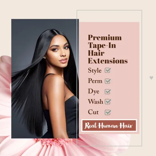 Miniatura 3 de Joe - Extensiones de cabello humano 100% Remy con cinta color verde (18 pulgadas, negro lacio)