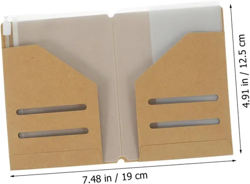 Miniatura 2 de 4 unids billetera de viaje con cremallera bolsillo cuaderno hombres organizador casual para carpeta de repuesto accesorios tamaño pasaporte titular