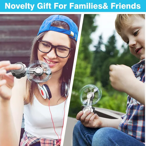 Miniatura 4 de Juguete giratorio de metal para niños y adultos, juguete de escritorio giratorio de mano, juguete sensorial para aliviar la ansiedad y el estrés