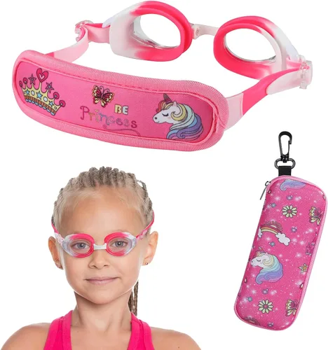 Miniatura 9 de Gafas de natación para niños de 2 a 6 años, gafas para niños sin jalar el cabello, gafas para niños con banda para la cabeza acolchada 1pk Kids