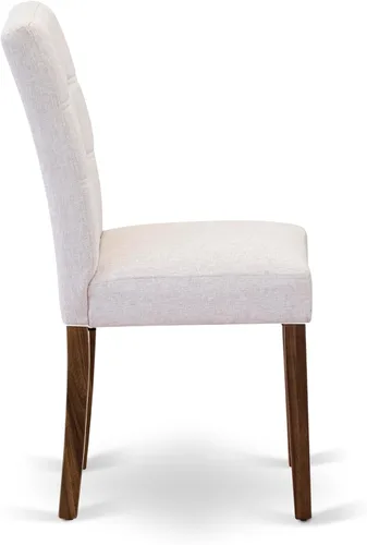 Miniatura 8 de East West Furniture ANAS3-AWA-08 Juego de mesa de comedor de cocina de 3 piezas contiene una mesa moderna y 2 sillas de comedor tapizadas de tela