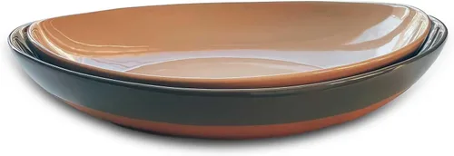 Miniatura 10 de Mora - Juego de 2 platos ovalados de cerámica grandes para el entretenimiento. Platos de cocina modernos para cenas, frutas, ensaladas, pavos, etc.