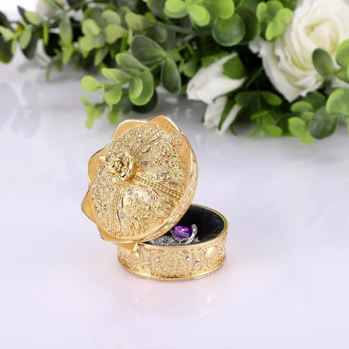 Miniatura 4 de Hipiwe Joyero antiguo con diseño de corona del tesoro, caja de almacenamiento para recuerdos, regalo para mujeres