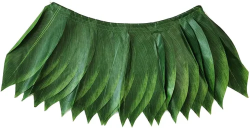 Miniatura 3 de LITTLE FEATHER Falda hawaiana de hoja de Ti Hula verde Luau accesorio de fiesta (niños)