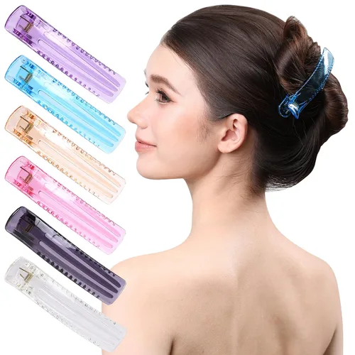 Miniatura 7 de RC ROCHE ORNAMENT 6 pinzas clásicas de cocodrilo para mujer, pasadores laterales de agarre firme, accesorio de belleza para niñas, pinzas