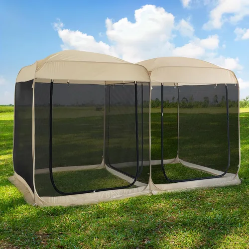 Miniatura 10 de Alvantor Tienda de campaña desplegable para casa, cenador instantáneo al aire libre con mosquitera y protección solar UPF 50+, refugio portátil