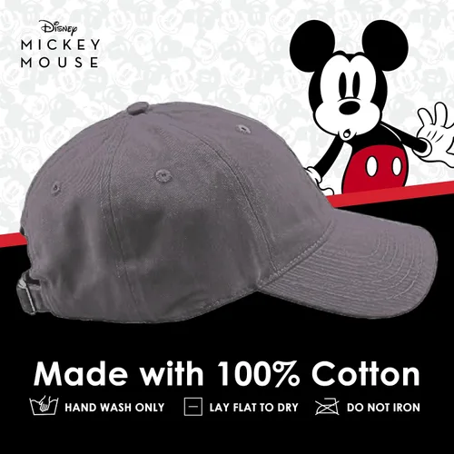 Miniatura 6 de Concept One Disney Mickey Mouse - Gorro de algodón bordado, ajustable, con ala curvada
