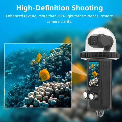 Miniatura 3 de 40M (131ft) Osmo Pocket 3 carcasa de buceo subacuático Carcasa protectora para DJI Osmo Pocket 3 Accesorios impermeables-Negro