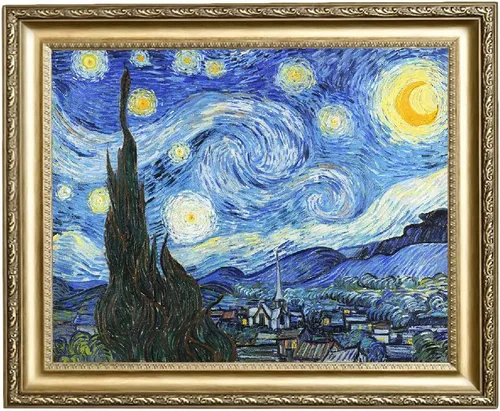 Miniatura 9 de ELITEART- Noche estrellada por Vincent Van Gogh Reproducción de pintura al óleo Giclée Wall Art Impresiones en lienzo