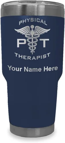 Miniatura 38 de LaserGram PT Physical Therapeut, vaso aislado al vacío de 20 onzas, grabado personalizado incluido (negro)