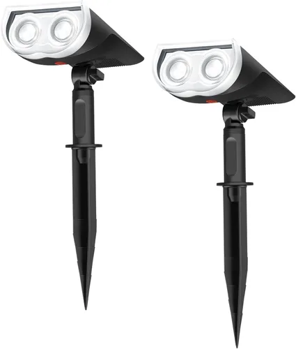 Linkind Luces Solares para Exteriores StarRayS, Focos Solares Brillantes para Exteriores, Focos Impermeables IP67 para Jardín Patio Paisaje Sendero