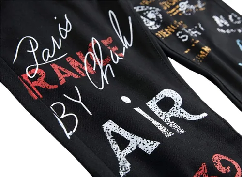 Miniatura 3 de Baylvn - Pantalones de mezclilla entallados y estampados para hombre con corte recto
