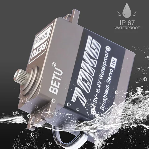 Miniatura 3 de 154.3 lbs Servo, servo sin escobillas de alto par, servo Waterpoof compatible con 1/5,1/6, 1/8, 1/10 RC coche/robot/barco