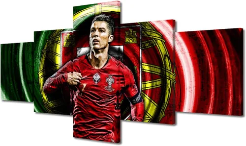 Miniatura 23 de TUMOVO Lienzo decorativo para pared, cuadro de Cristiano Ronaldo, cuadros de club de fútbol, impresiones en lienzo, póster de arte de pared, arte