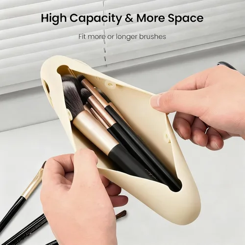 Miniatura 2 de Soporte magnético de silicona para brochas de maquillaje – Estuche organizador portátil de brochas de cosméticos, almacenamiento de herramientas