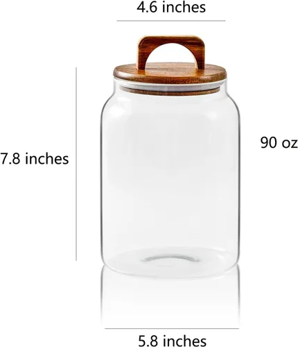 Miniatura 2 de Sweejar Tarros de cristal para organización de la lavandería, contenedor de 90 onzas para cápsulas de lavandería, tarros de almacenamiento
