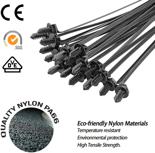 Miniatura 4 de Paquete de 80 bridas de nailon para montaje a presión, 8.3 x 0.18 pulgadas, nailon resistente, autobloqueo, resistente a los rayos UV, surtido