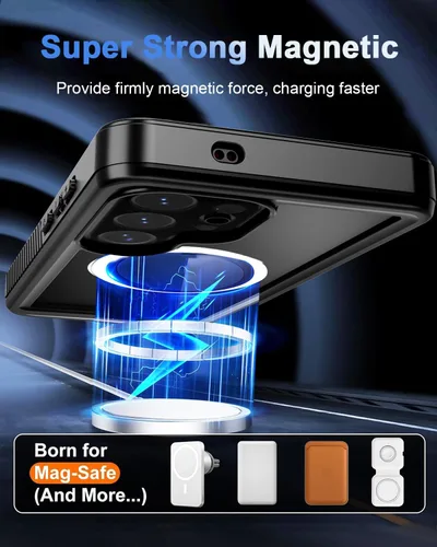 Miniatura 3 de Oneagle Funda impermeable para Samsung Galaxy S25 Ultra [compatible con MagSafe], [protector de pantalla integrado y protector de lente]
