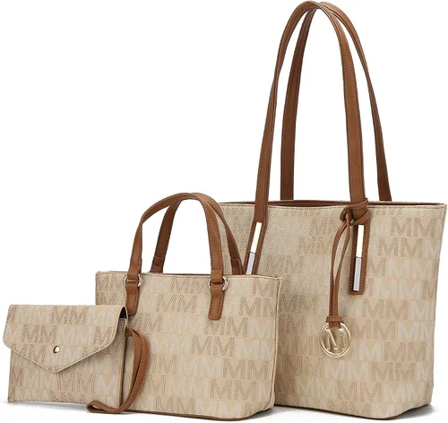 MKF Collection Bolso Satchel para Mujer, Bolso de Hombro, Bolso Tote Pequeño y Cartera de Muñeca de Cuero Vegano por Mia K