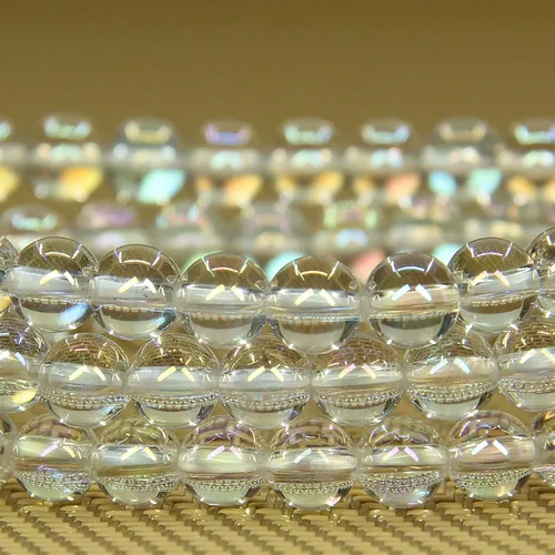 Miniatura 4 de Handmade Gem Semi Precious Gemstone 6mm Round Beads Stretch Bracelet 7" Unisex