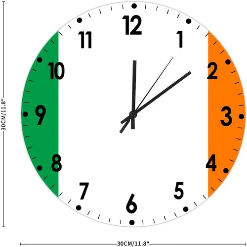 Miniatura 314 de Cheyan Reloj de pared con bandera de Canadá de 12 pulgadas, silencioso, sin tictac, de PVC, funciona con pilas, reloj redondo decorativo, regalo