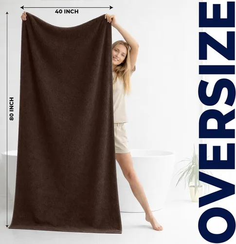 Miniatura 116 de DAN RIVER Paquete de 2 sábanas de baño de 35x70 pulgadas, sábanas de baño jumbo acanaladas para adultos, toallas grandes gruesas y absorbentes