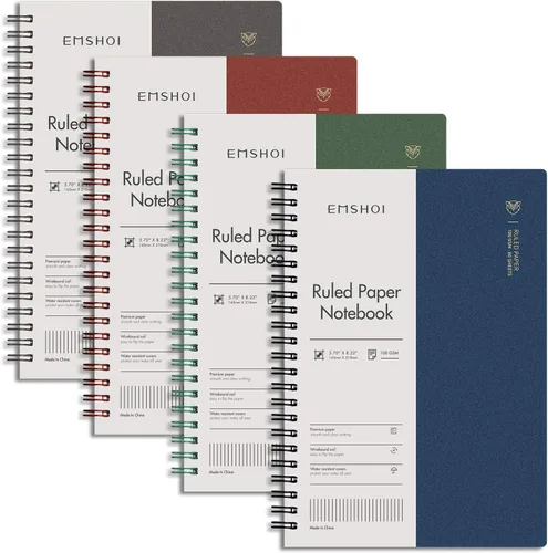 Miniatura 16 de EMSHOI Cuaderno de espiral de papel cuadriculado de 7.48 x 10.15 pulgadas, paquete de 2 cuadernos de 320 páginas B5 con notas adhesivas, papel