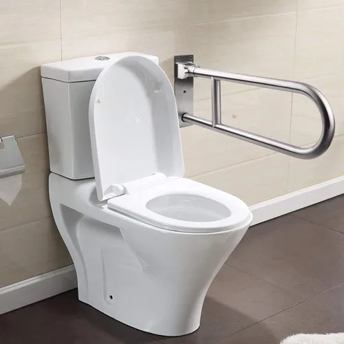 Miniatura 8 de Barras de agarre de inodoro de 23.6 pulgadas para baño, acero inoxidable, barras de seguridad abatibles para personas mayores, bañeras, duchas, asas