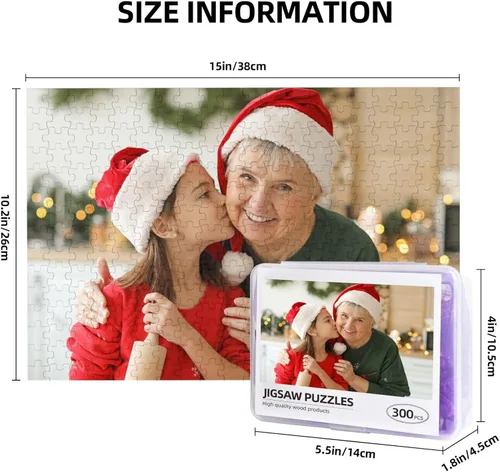 Miniatura 3 de Rompecabezas personalizado de la foto 300/500/1000 piezas rompecabezas de imágenes personalizado para familia, boda, Navidad, regalos de Acción