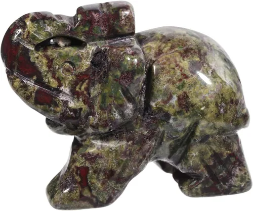 Miniatura 12 de Estatua de cristal de elefante tallada a mano, escultura de animal guardián de oficina en casa, decoración de 1.5 pulgadas, obsidiana negra